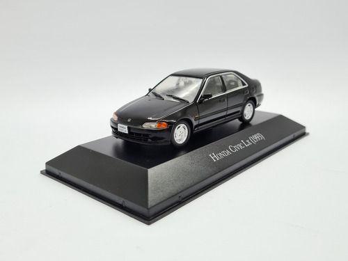 Miniatura Honda Civic Lx 1993 Preto Inesquecíveis Metal 1:43